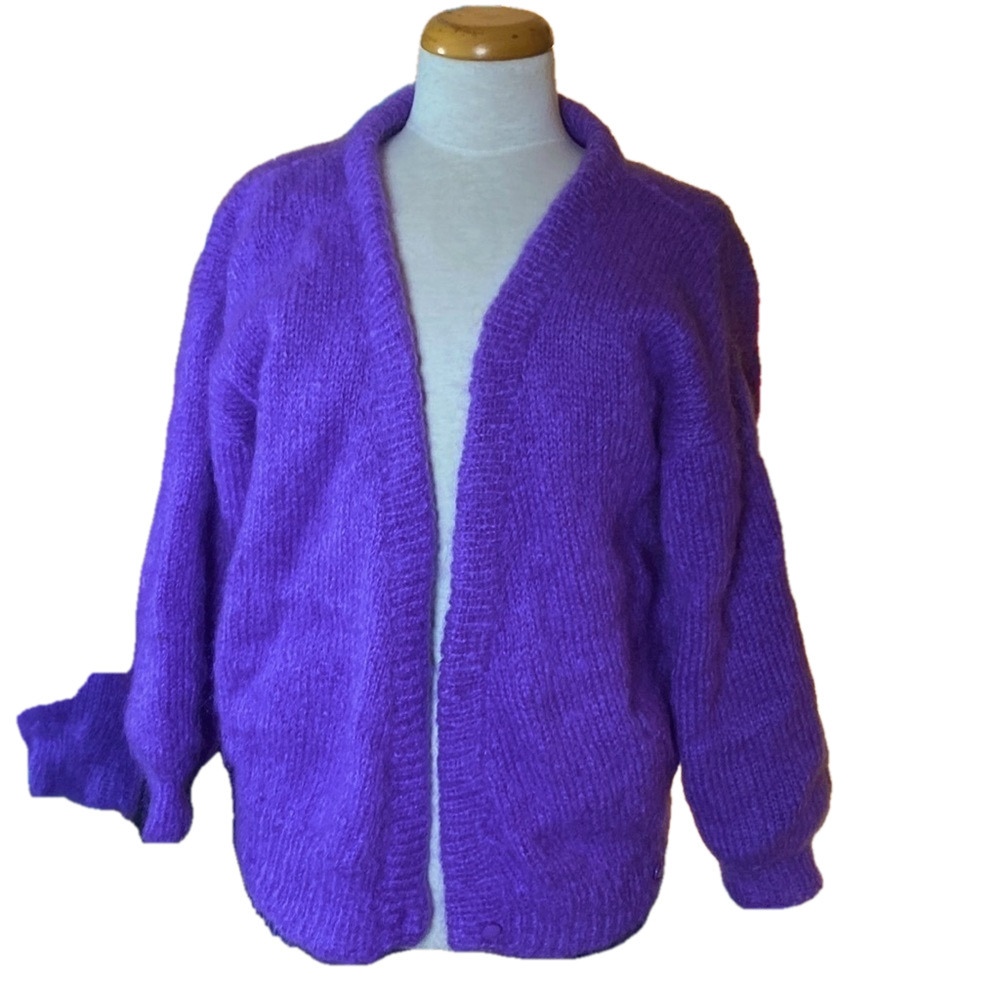 🌹Handmade Vintage🌹 Purple Wool Sweater - Picture 1 of 9